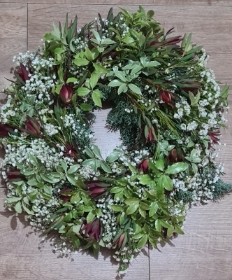 Floral festive wreath